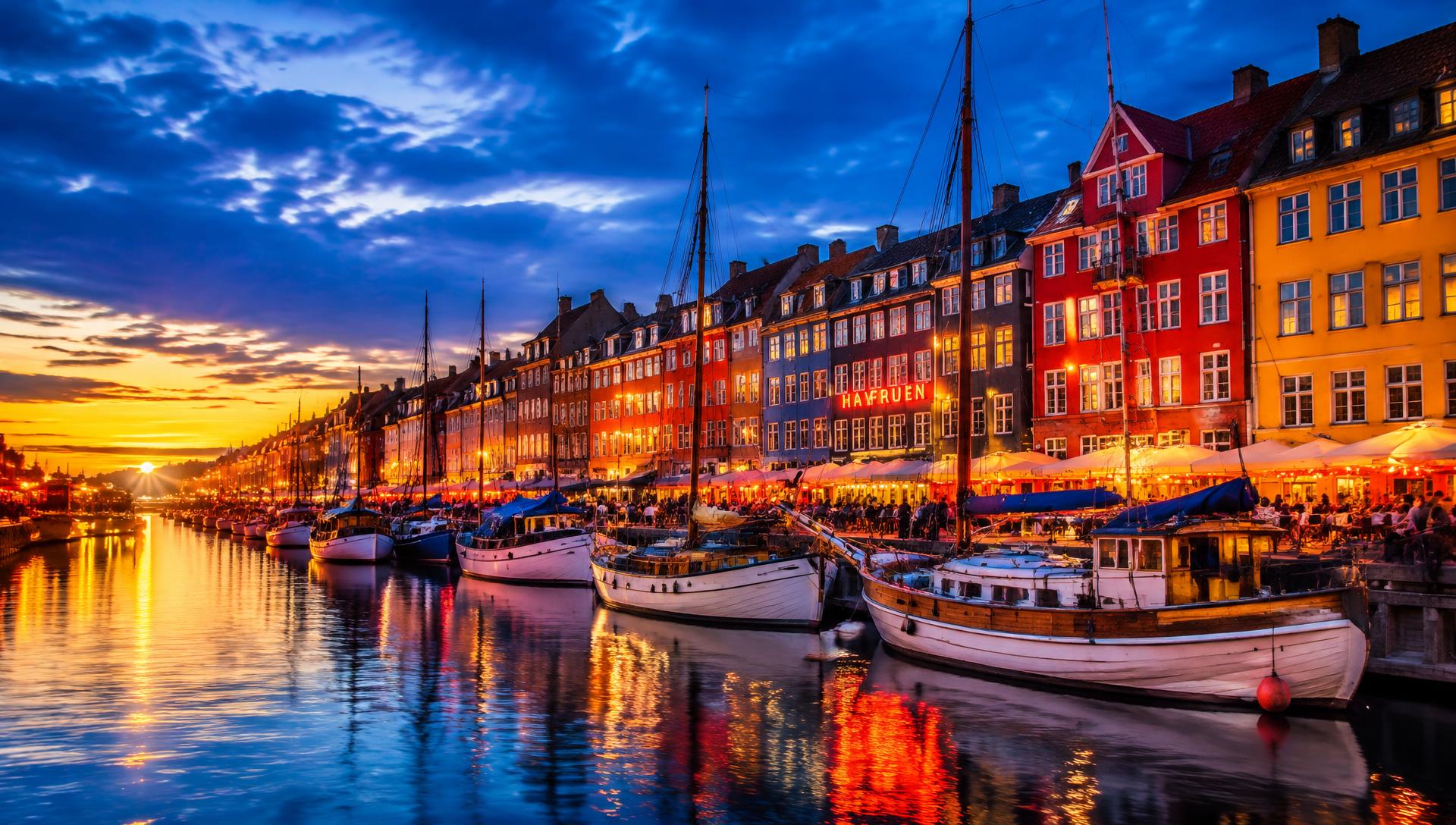 Copenhague ao entardecer